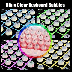 Raised Button hand next to keycaps for size and scale clarity