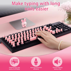 Raisetip close-up of heart-shaped silicone base revealing grip texture for stable typing