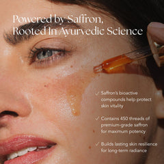 RANAVAT BOTANICS dropper dispensing serum highlighting silky texture and absorption