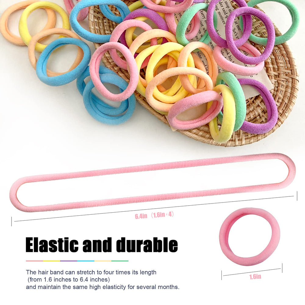 Random Mood hair tie securing a ponytail, comfortable and no-crease