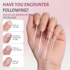 ranrose scale comparison natural nail next to xxxl tip for sizing guidance