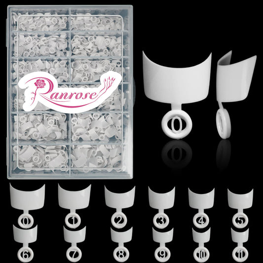 ranrose front packaging showing the full 600-piece French short nail set for easy storage