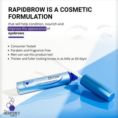 RapidBrow serum texture close-up highlighting lightweight, hydrating formula