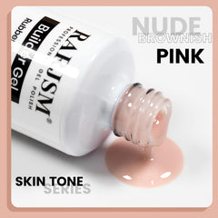 RARJSM applied on nail extensions demonstrating natural nude finish benefit