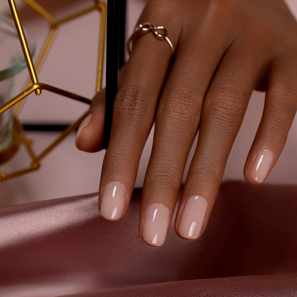 RARJSM nail swatches displaying apricot nude buildable coverage benefit