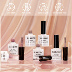 RARJSM bottles beside LED lamp showing correct scale and home-salon readiness