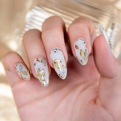 RARJSM brush stroke of bronze gold gel demonstrating smooth reflective application