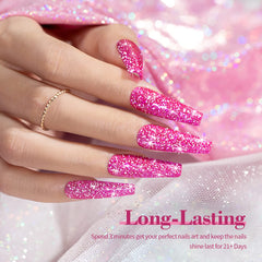RARJSM brush closeup spreading glitter gel for even application benefit
