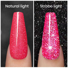 RARJSM brush applying neon pink polish showing smooth, even coverage