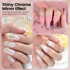 RARJSM swatch panels showing bronze gold rose-gold mirror effect
