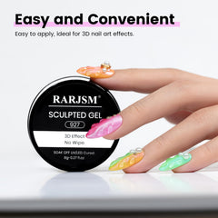 RARJSM close-up gel texture highlighting smooth sculpting control