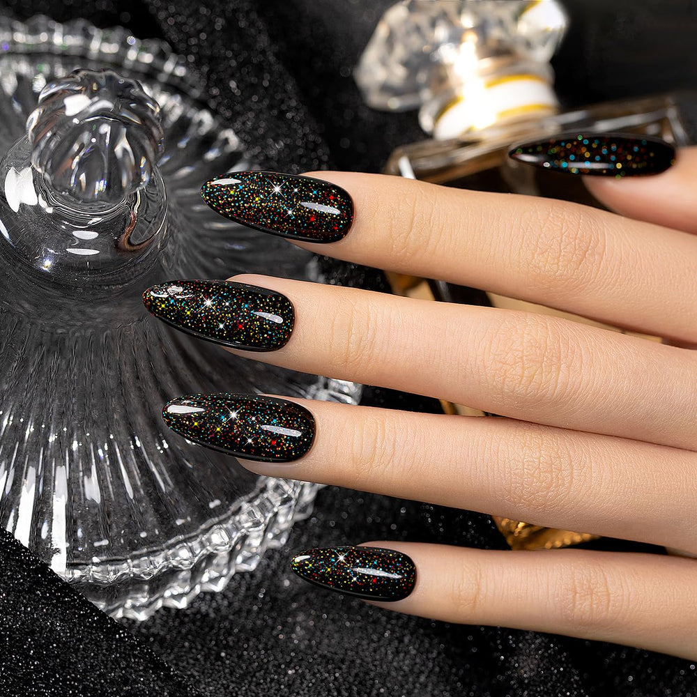 RARJSM close-up chunky glitter texture revealing rainbow sparkle