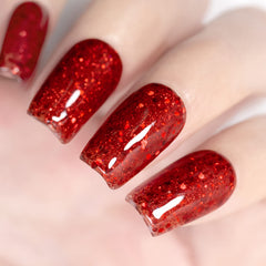 RARJSM close-up of chunky iridescent glitter texture highlighting sparkle
