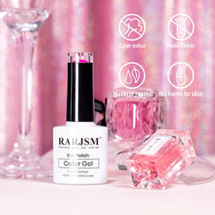 RARJSM close-up texture of polish showing pearlescent shimmer for glossy finish