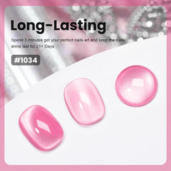 RARJSM cured nails with mirror shimmer demonstrating long-lasting glossy finish
