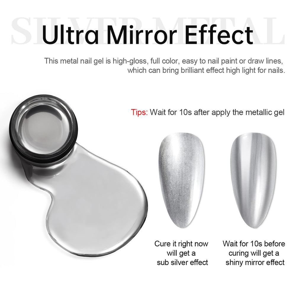 RARJSM fine line nail art detail showing precise metallic drawing capability
