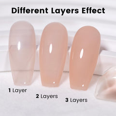 RARJSM French manicure swatches showing sheer brownish-pink versatility benefit