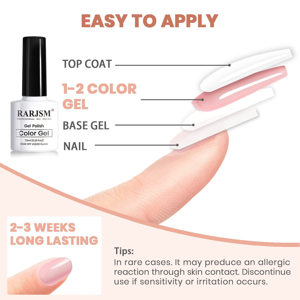 RARJSM French tip before and after demo showing buildable layering benefit