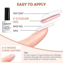 RARJSM French tip before and after demo showing buildable layering benefit