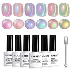 RARJSM front packaging showing six aurora cat eye bottles, vibrant display