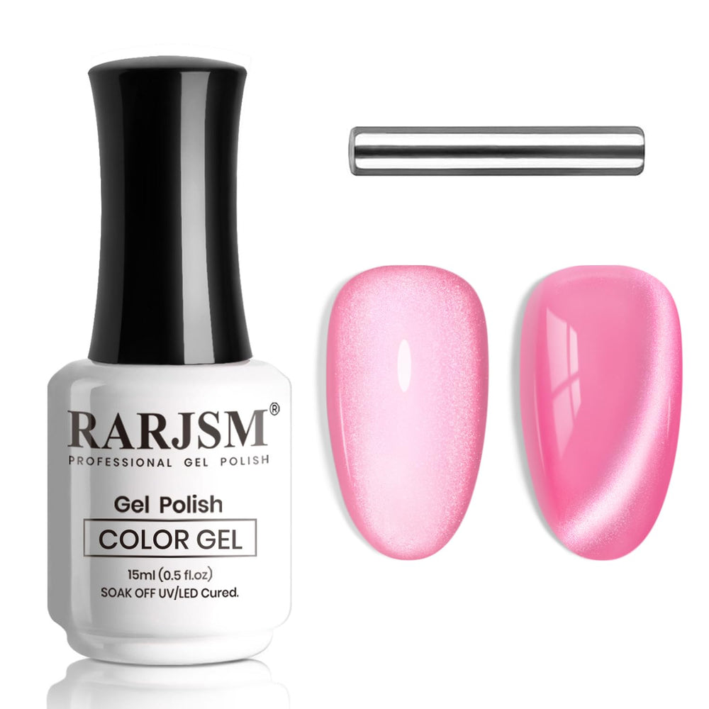 RARJSM bottle front view showing neon hot-pink shade and label, for easy identification