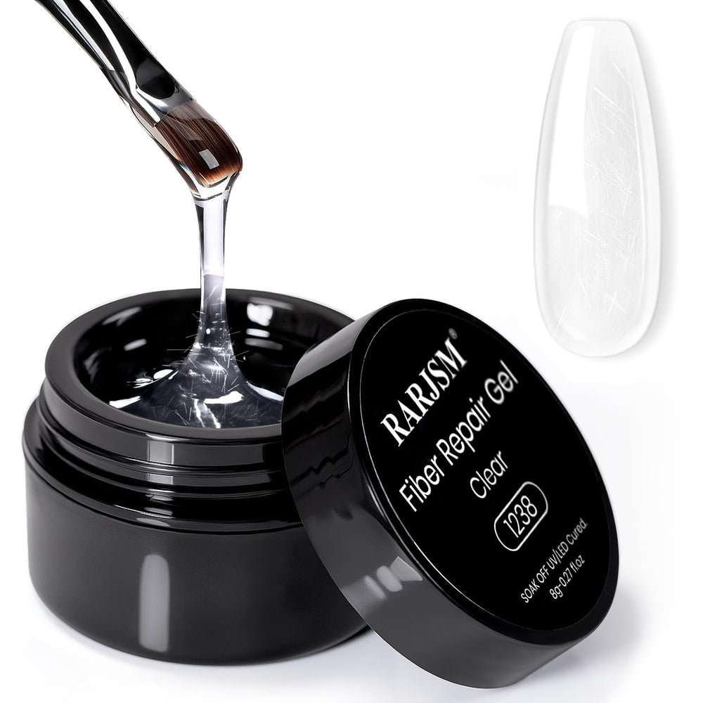 RARJSM front packaging showing 8ml clear fiber gel and product labeling for easy identification