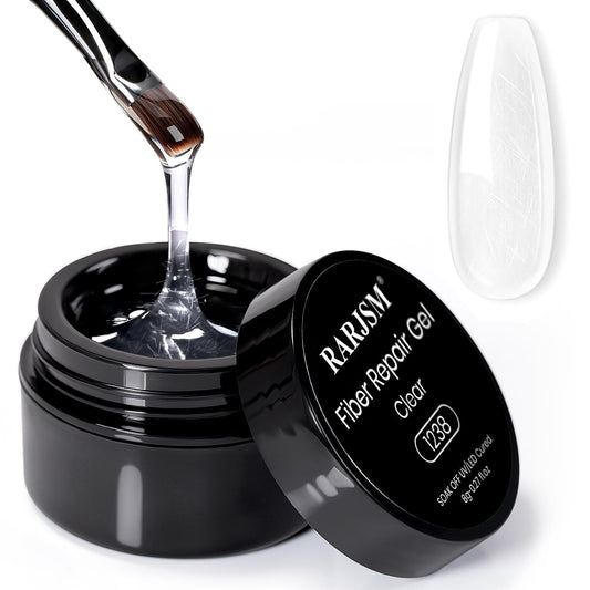 RARJSM front packaging showing 8ml clear fiber gel and product labeling for easy identification
