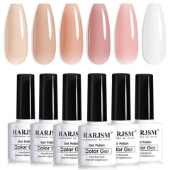 RARJSM front packaging showing six nude gel bottles and kit benefits