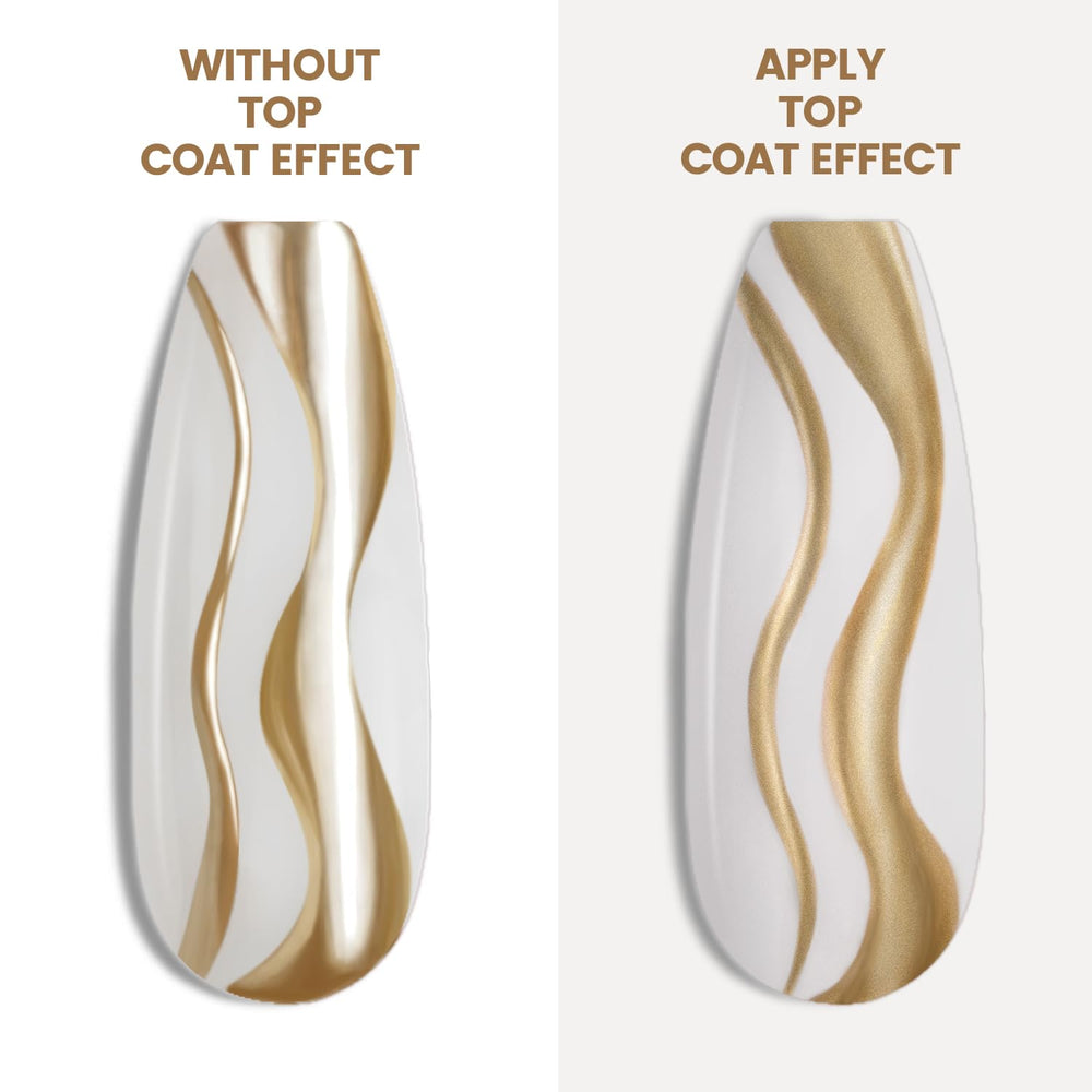 RARJSM drawn metallic line on nail demonstrating crisp detailing