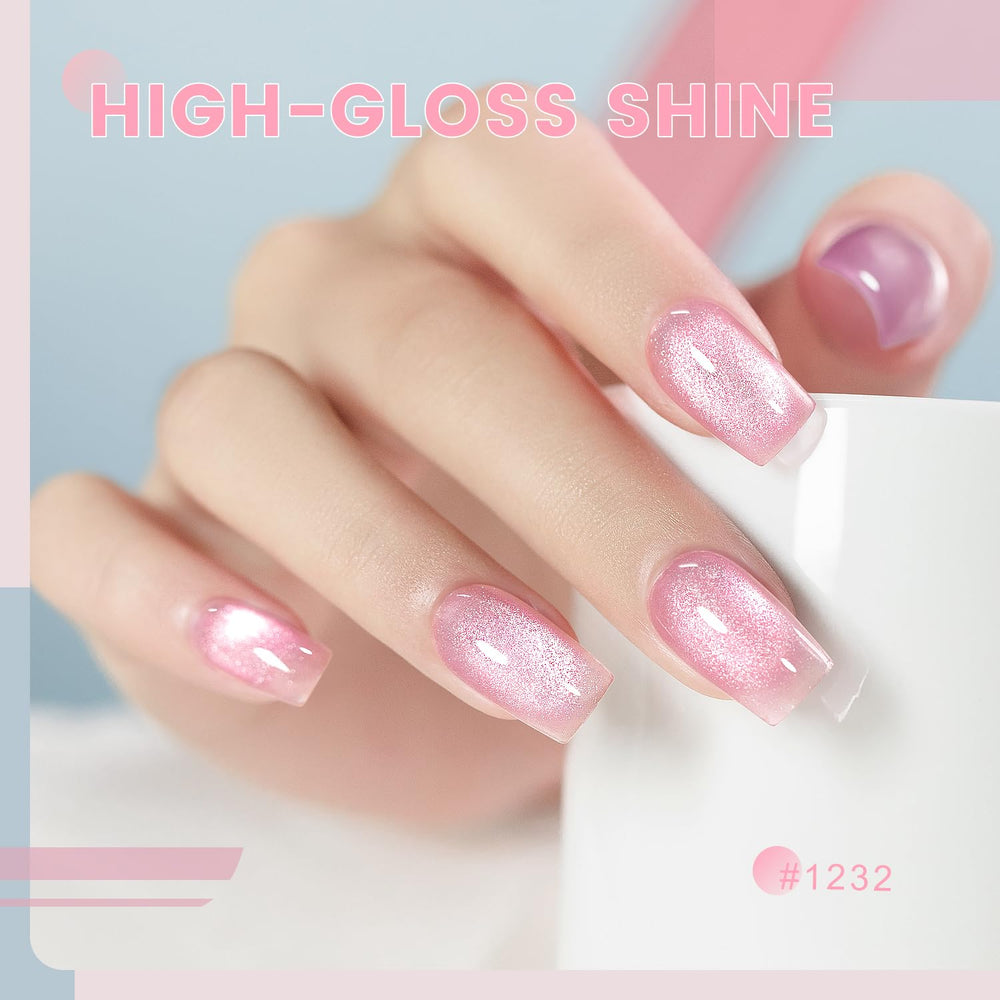 RARJSM magnet stick held over wet polish creating a distinct cat eye shimmer
