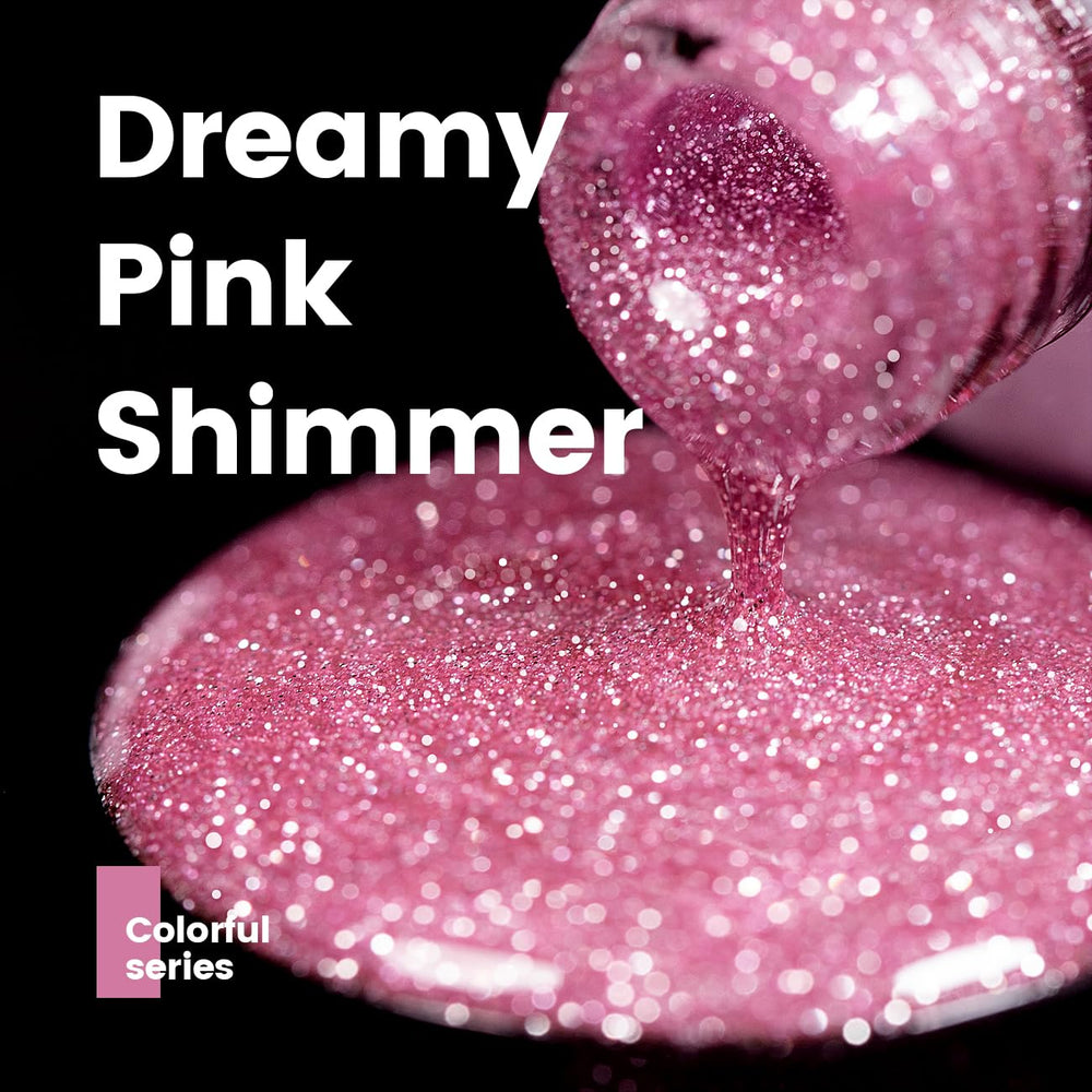 RARJSM close-up on nail showing reflective sparkle and intense shine for eye-catching finish
