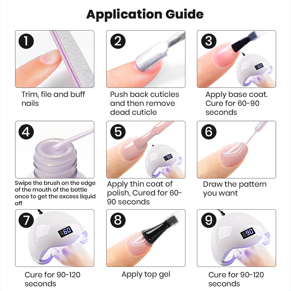 RARJSM salon manicure scene highlighting finished pearlescent accent nails