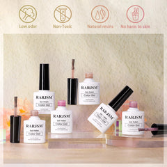 RARJSM swatch display of all six shades showing layering possibilities and tone range