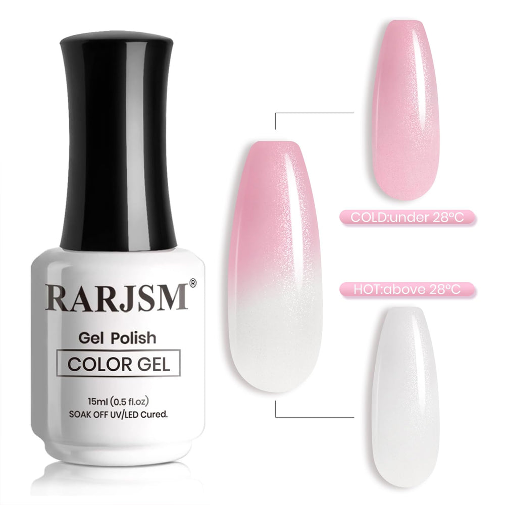 RARJSM temperature transition demo showing milky white to pink change