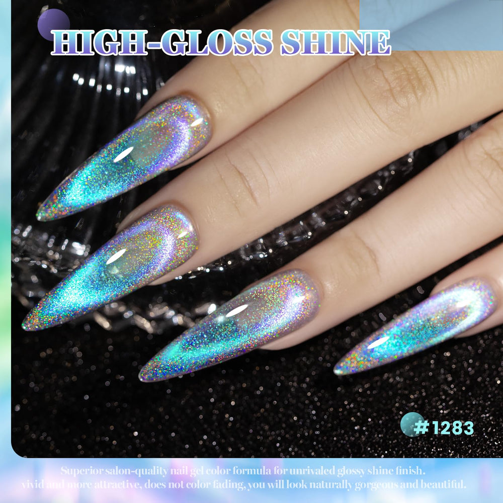 RARJSM brush stroke texture revealing iridescent glitter for consistent coverage