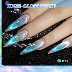 RARJSM brush stroke texture revealing iridescent glitter for consistent coverage