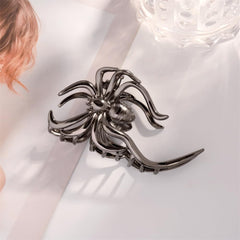 RAUIMOUR clips used in a half-up hairstyle outdoors, adds gothic party flair