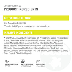 Raw Elements lip balm on sandy beach illustrating outdoor protection and eco focus