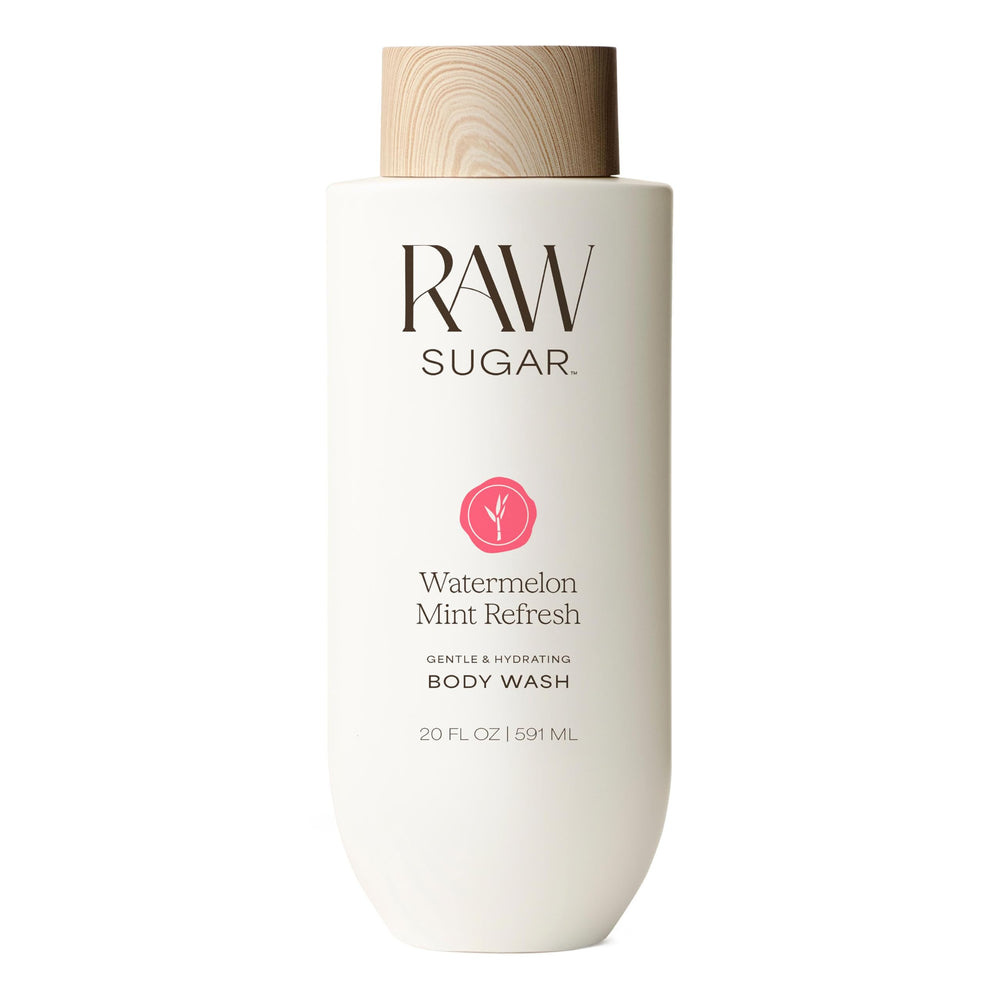 RAW SUGAR front packaging showing 20 fl oz bottle and bright label