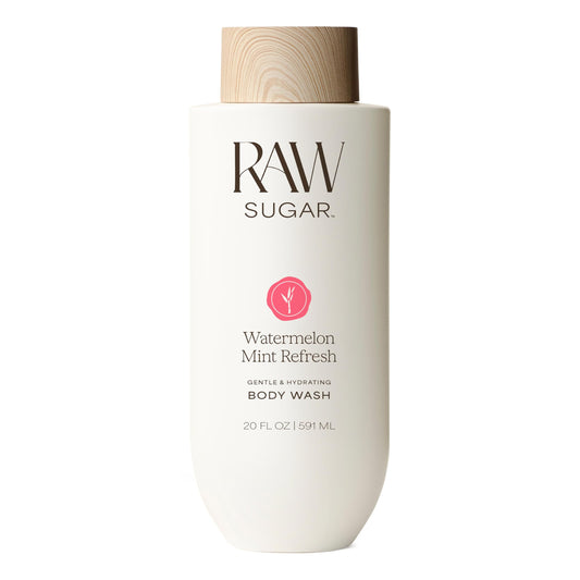 RAW SUGAR front packaging showing 20 fl oz bottle and bright label
