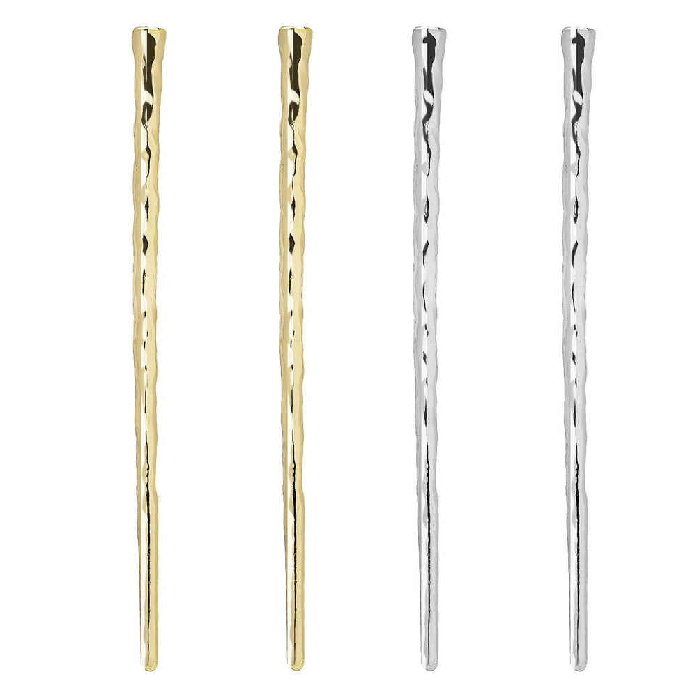 RAYNAG front view showing four gold hair sticks for reliable hold