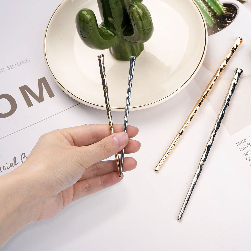RAYNAG hair sticks securing a classic bun for comfortable all-day wear