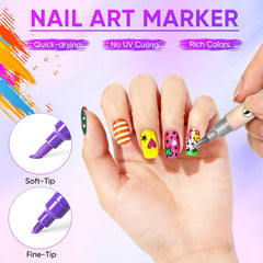 RAZET fine-tip drawing a delicate outline on a fingernail for control