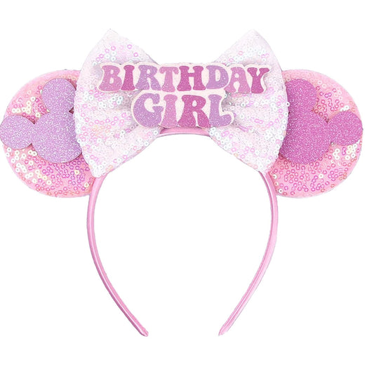 RAZKO front view showing pink mouse ears and bow, perfect for birthdays