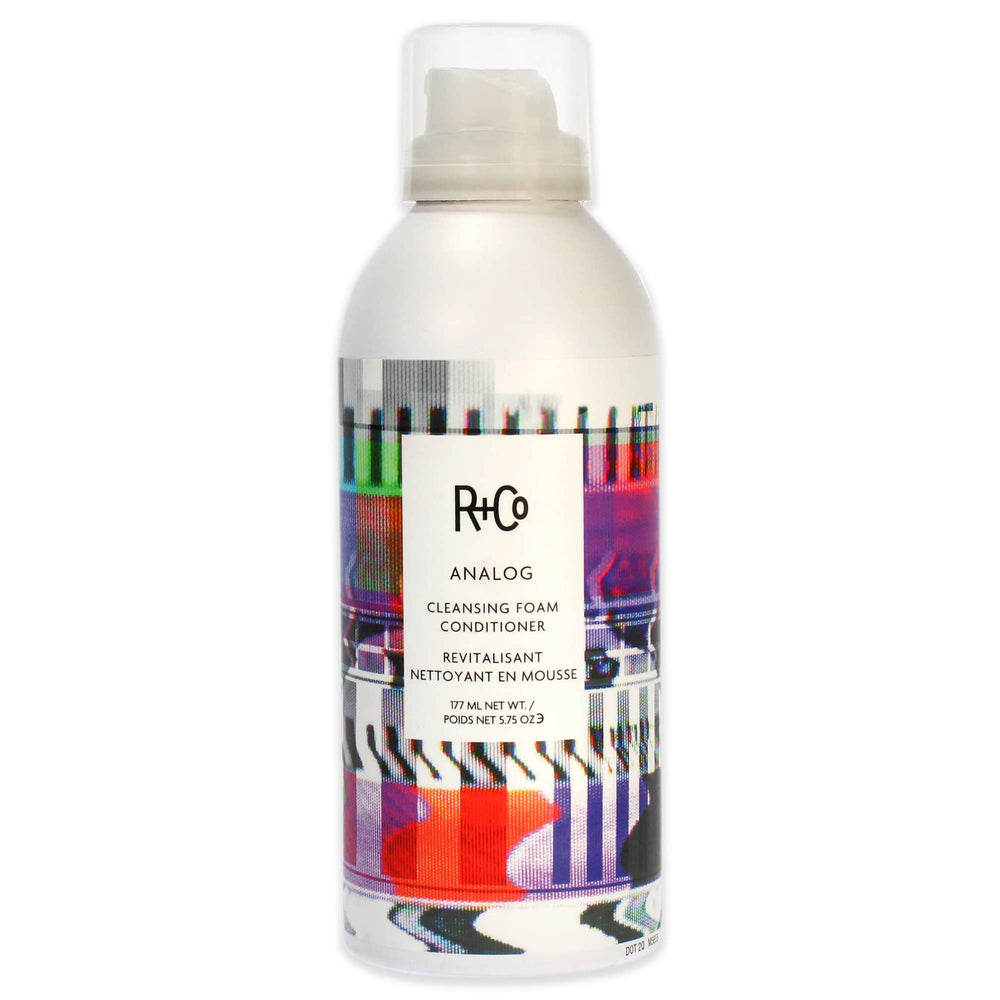 R+Co ANALOG front bottle view showing label and lightweight design benefit