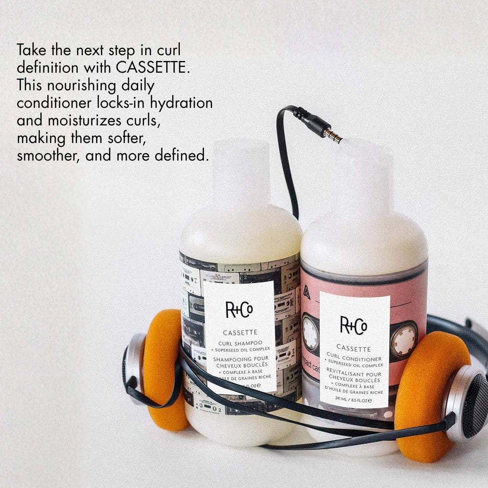 R+Co Cassette creamy conditioner texture dispensed from pump for easy application