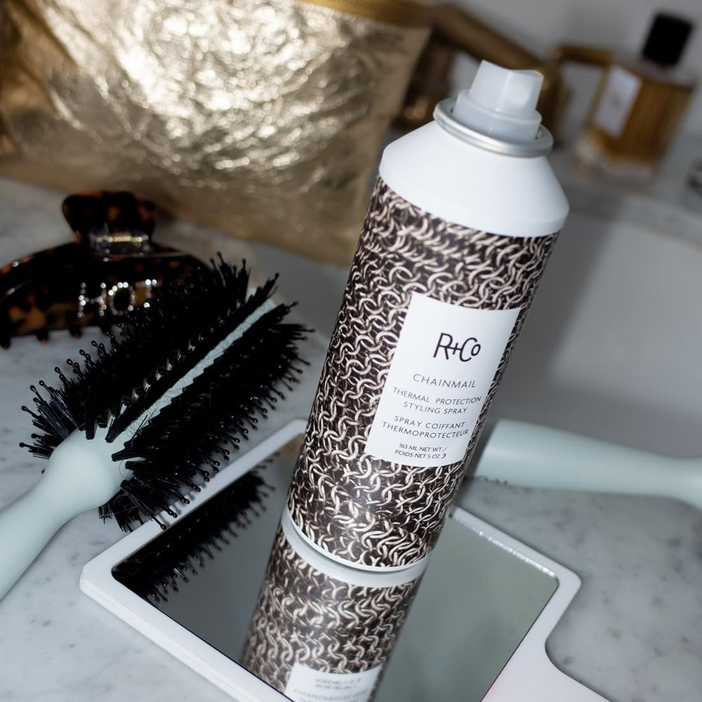 R+Co Chainmail finished hair close-up showing soft shine and smoothness