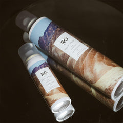 R+Co Death Valley spray in action at roots adding instant volume and mattifying oily areas