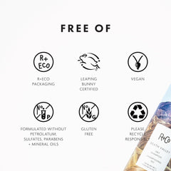 R+Co Death Valley product texture close-up conveying fine mist for even oil absorption