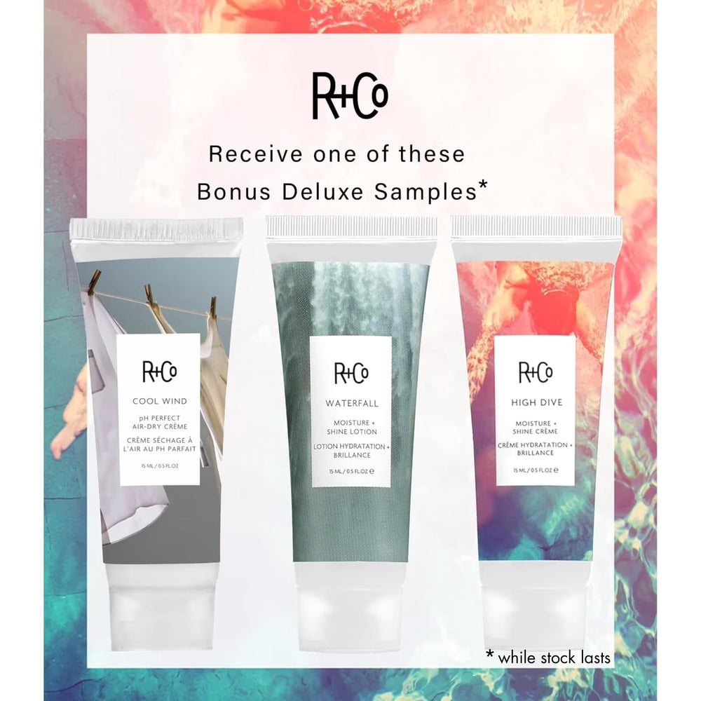 R+Co Gemstone duo placed on bathroom shelf for everyday use